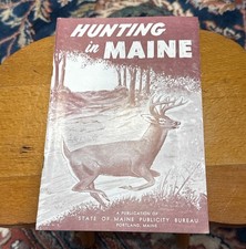 VINTAGE 1969 HUNTING IN MAINE MAGAZINE BOOKLET PAMPHLET STATE MAINE SOUVENIR picture