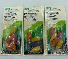 (3 Pak) 1977 Vintage Pedigree Pencil Eraser Empire Berol USA NOS Made in USA NEW picture