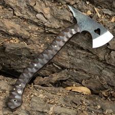 Forged Heart tomahawk, Full Tang Hatched, Bushcraft axe, functional Axe , Sheath picture