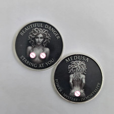 Medusa Demon Challenge Coin Demoness Collectible Commemorative Sexy 1-pc picture