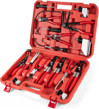18PCS Hose Clamp Pliers, Hose Clamp Removal Tool Kit with Long Reach & Flexible picture