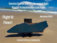SpaceX Starship Flight 10 Super Heavy Booster Ablative Blue Relic Cork Panel picture