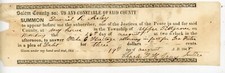 1848 Salem County NJ Summons – Daniel R. Ackley vs. Ira Foster – Debt Case Legal picture