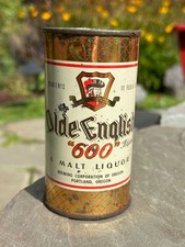 Olde English 600 Malt Liquor 11oz Flat Top Can PORTLAND OR 8% Alcohol Lid picture