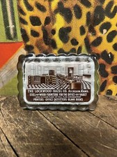VINTAGE C. 1920 THE LOCKWOOD-HAZEL CO GLASS PAPERWEIGHT SIGN OFFICE FURNITURE picture