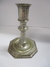 Very Worn Silverplate Candle Holder picture