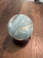 Carribean Calcite Crystal Sphere 284 Grams 2.3” picture