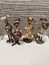 Boyds Bears Moose Troop Resin Figurines Lot of 4 Halloween Christmas Retired HTF picture