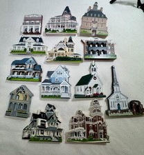 VTG Lot Of 13 Sheila’s Houses Shelf Sitters Collectibles 3D Signed Cottagecore picture