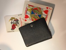 Vintage Leisure Hours Faux Book Playing Card Case Squeezers Jokers Deck Set picture