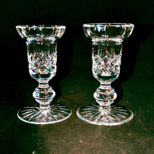 WATERFORD GIFTWARE SINGLE CANDLE HOLDERS, Cut Lead Crystal, 4 3/8