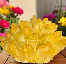 2026Rare 300g Natural Citrine Crystal Cluster Raw Healing Energy Home Decor Gift picture