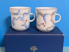 [Rare] Richard Ginori Gio Ponti Pair Mug Balloon Airplane with Box picture