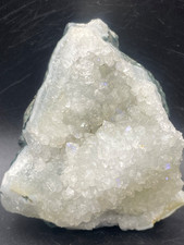 MM QUARTZ CRYSTAL W/ STALACTITE FORMATION IN NATURAL GEODE MINERAL SPECIMENS picture