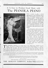 1905 Ad The Aeolian Co Weber Wheelock Metrostyle Pianola Pianos 10 X 14 Inches picture