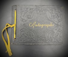 Vintage 1940 Autograph Book Chester NH Grammar School Signatures Art Ephemera picture