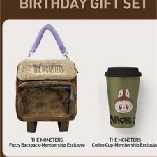 POP MART Membership Exclusive The Monsters Birthday Gift Set Backpack Coffee Cup picture