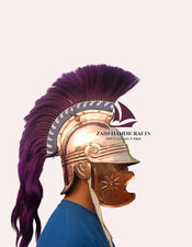 ZAIN Greek Thracian Helmet Ancient Attic Warrior Reenactment Bronze Halloween picture