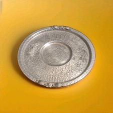 Lovely Hammered Forged Aluminum Lazy Susan Fruit and Floral Pattern 16