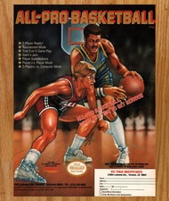 All Pro Basketball Vic Tokai Nintendo - Video Game Print Ads Poster Art 1989 picture
