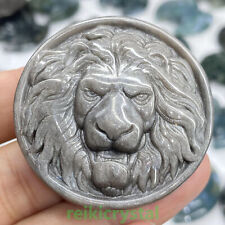 Natural Silver Obsidian Quartz Hand Carved Lion Crystal Reiki healing 1pc picture