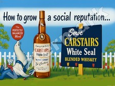 Carstairs White Seal Blended Whiskey Metal Sign 9