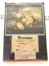 Antique 1935 Firestone Harriman Moto Co  Feb-Dec  Wall Calendar M1005 picture