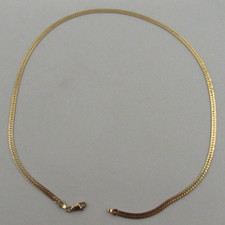 Vintage 1/20 14KT GF Gold Filled Herringbone Chain Necklace 18
