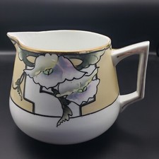 Nippon E-OH Porcelain Pitcher & Mugs Set 1891-1921 Magnolia Design Gold Trim picture