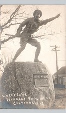 WW1 VETERANS MONUMENT centerdale ri c1920 postcard rhode island real photo rppc picture