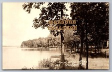 C.1920 MIDLAND PARK, MI MICHIGAN GULL LAKE BOATS PHOTO Postcard P83 picture