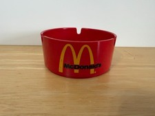 Vintage 1970s McDonald's Restaurant Plastic Red Ashtray-Germany-RARE-FAHNRICH picture