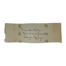 Charles Sprague Signed Autograph Letter Closing c.1840s Boston Poet Banker picture