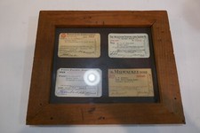 4 diff 50's 60's  Railroad Agent & Passenger   ID Identification Cards/ Tickets picture