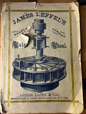 James Leffel & Co. 1877 Illustrated Book Leffel’s Double Turbine Water Wheel picture