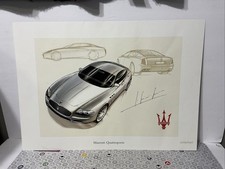 Maserati Quattroporte Art Print Lithograph Numbered - 3492/5000 - FastShip picture