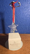 Vtg 1990's Royal Doulton Finest Crystal Christmas Ornament 