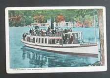 The Steamer Lake Bomoseen VT Unposted Pre Linen Postcard picture