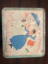 Vintage 1964 Aladdin MARY POPPINS Metal Lunch Box Walt Disney -NO THERMOS-READ picture