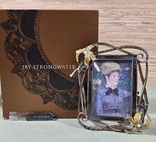 Stunning Jay Strongwater Enameled & Swarovski Crystal Orchid & Bee Frame - NIB picture