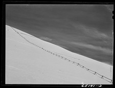 Photo:Granite County Montana 1942 Snow Fence Mountains Winter Landscape picture