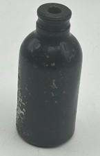 Antique J L Prescott Co Black Silk Stove Polish Bottle Elephant Embossed Base 2” picture
