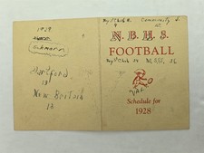 1928 antique NEW BRITAIN ct NBHS FOOTBALL SCHEDULE booklet scorecard HIGH SCHOOL picture