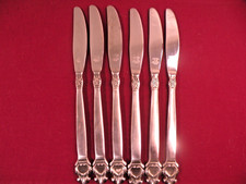 Set of 6 Dinner Knives FB Rogers Japan Stainless Erika Flatware Knife 8 5/8