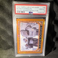 2022 Topps Chrome Star Wars The Mandalorian #S1-35 Orange 04/25 PSA 10 picture