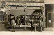 Hat Store c1910 Benjamin F. Bowker & Co. Clothier Whitman MA RPPC Postcard COPY picture
