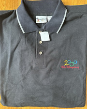 VTG NOS NWT 2000 Walt Disney World Black Polo Shirt XL Colorful Embroidered Y2K picture