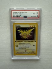 Pokemon 1999 Fossil Zapdos Holo Rare 1st Edition #15/62 PSA 8 English picture