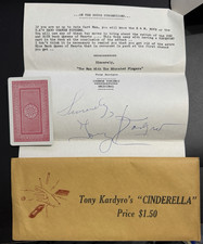 1950s Tony Kardyro Cinderella Magic Trick - Auto - Signed - Gaff - Envelope picture