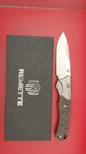 Remette WD107 M390 Plain Drop Point Titanium Frame Lock Manual Ambi Clip Gray picture